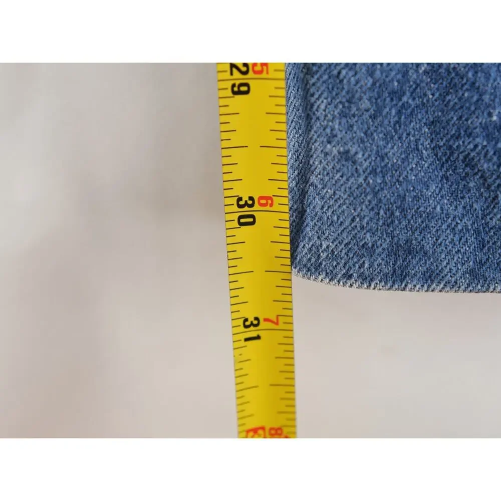 Vintage 1980 Levis 505 USA Denim Jeans Mens 38x34 Fits 30.5L Distressed Hems 8